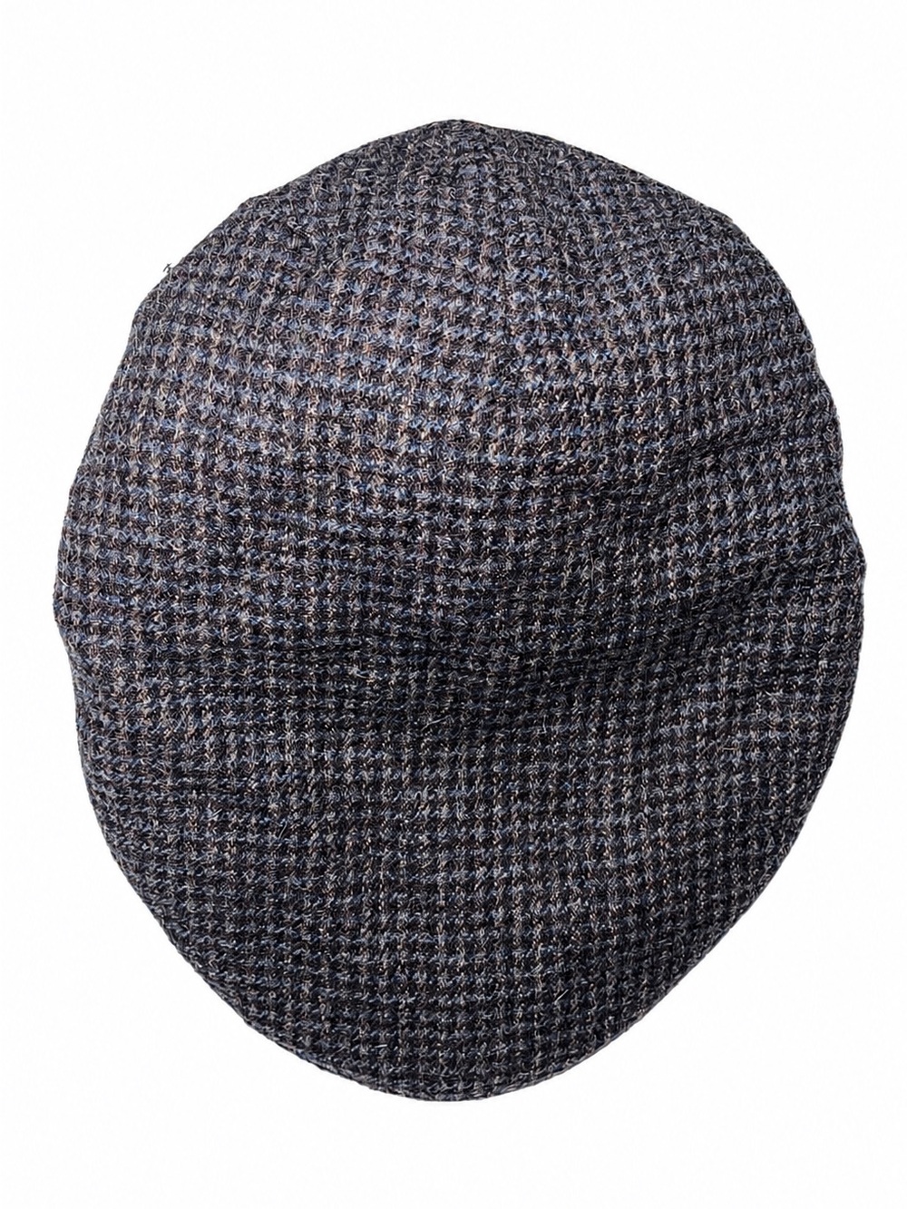 Porter & Ash London Wool Tweed Flat Cap Newsboy Hat Gray Blue Plaid Size 7 - Picture 2 of 7